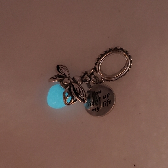 Firefly Glow in the dark Bracelet Dangle Charm 925 Sterling Silver Couple Gift - Picture 4 of 8